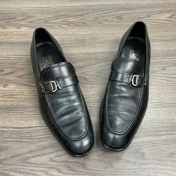 Salvatore Ferragamo Shoes | Salvatore Ferragamo Black Monk Strap Loafers 9.5 D | Color: Black | Size: 9.5 | Abenne37's Closet